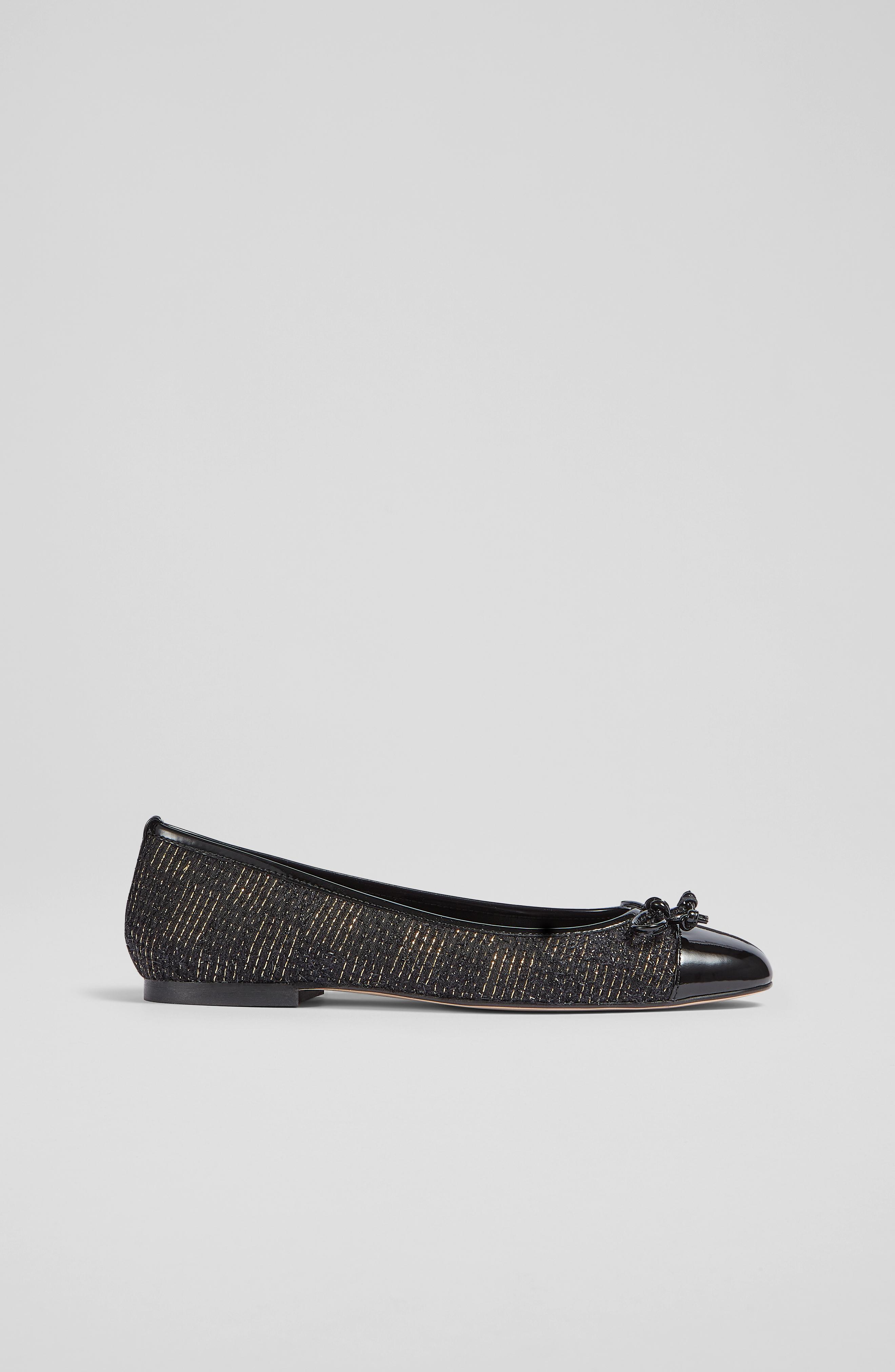 Kara Black Tweed Ballet Pumps