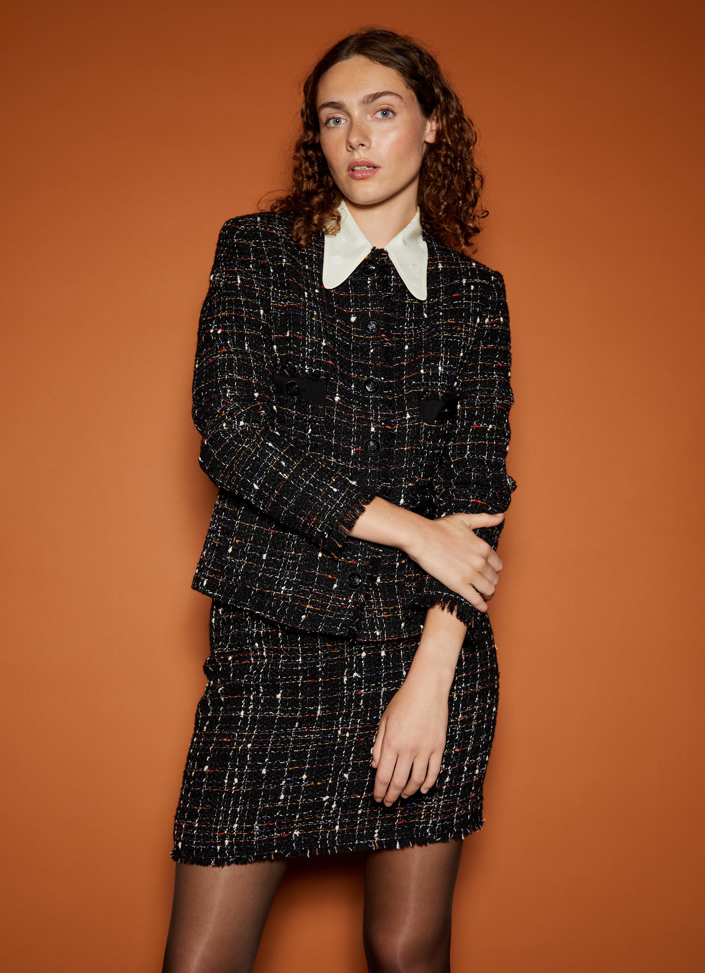 Angelica Black Multi Fleck Italian Tweed Jacket | blackfriday