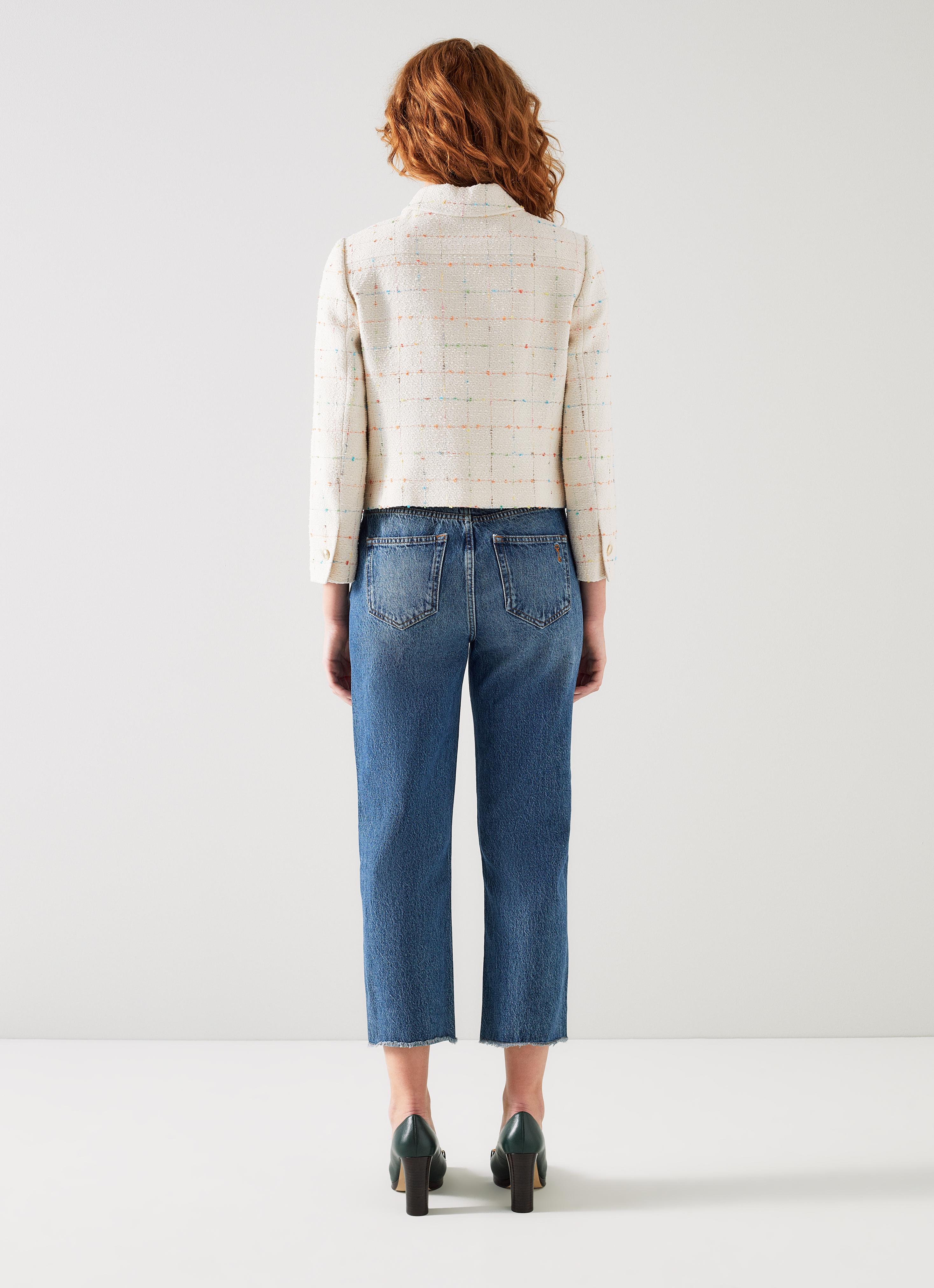 Veste Tailleur Femme By Malene Birger - Taille 38 - Tweed Beige à Paillettes Métalliques - BNWOT