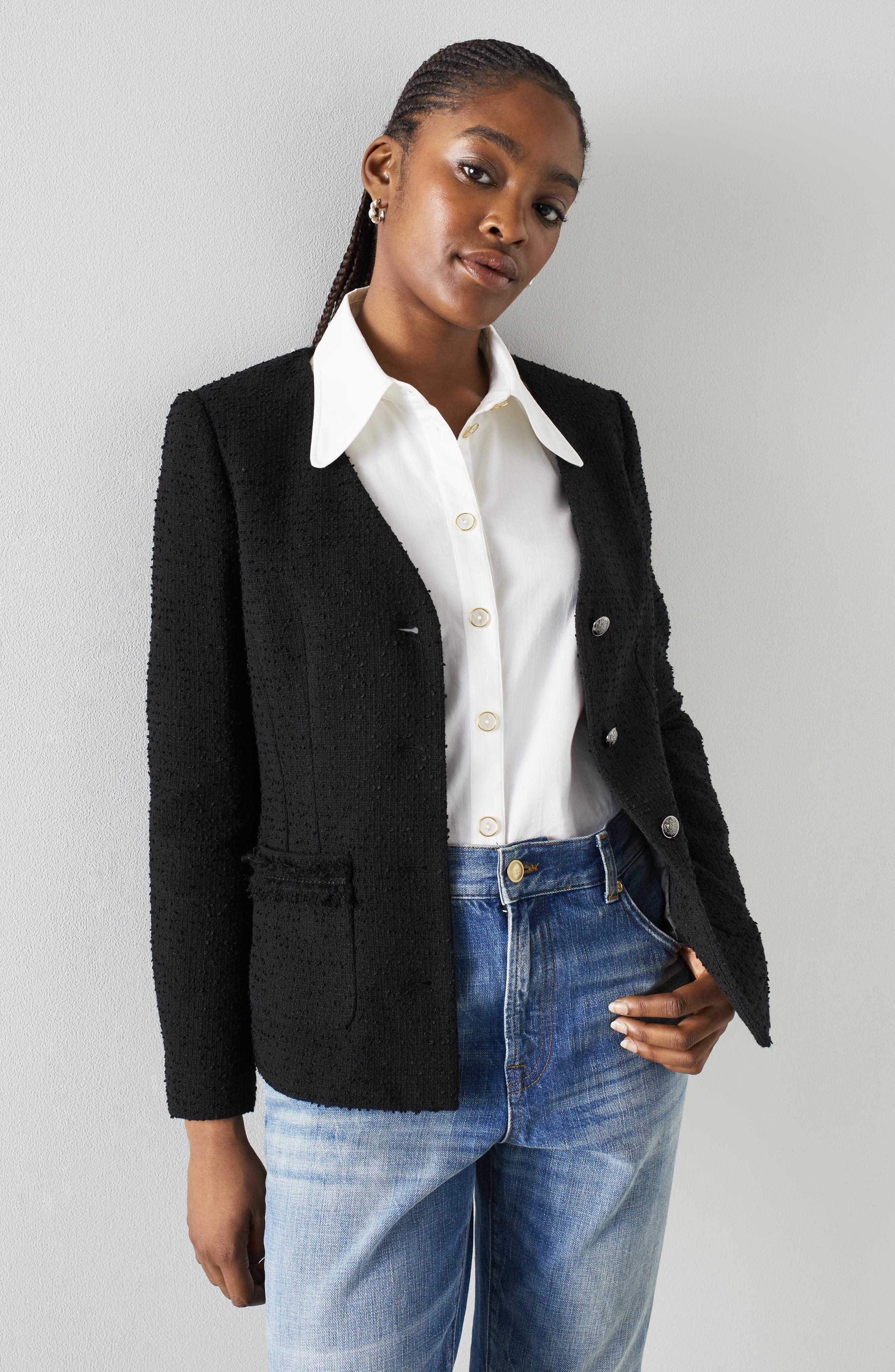 Hanna Black Italian Tweed Jacket | Clothing | Sale | Collections