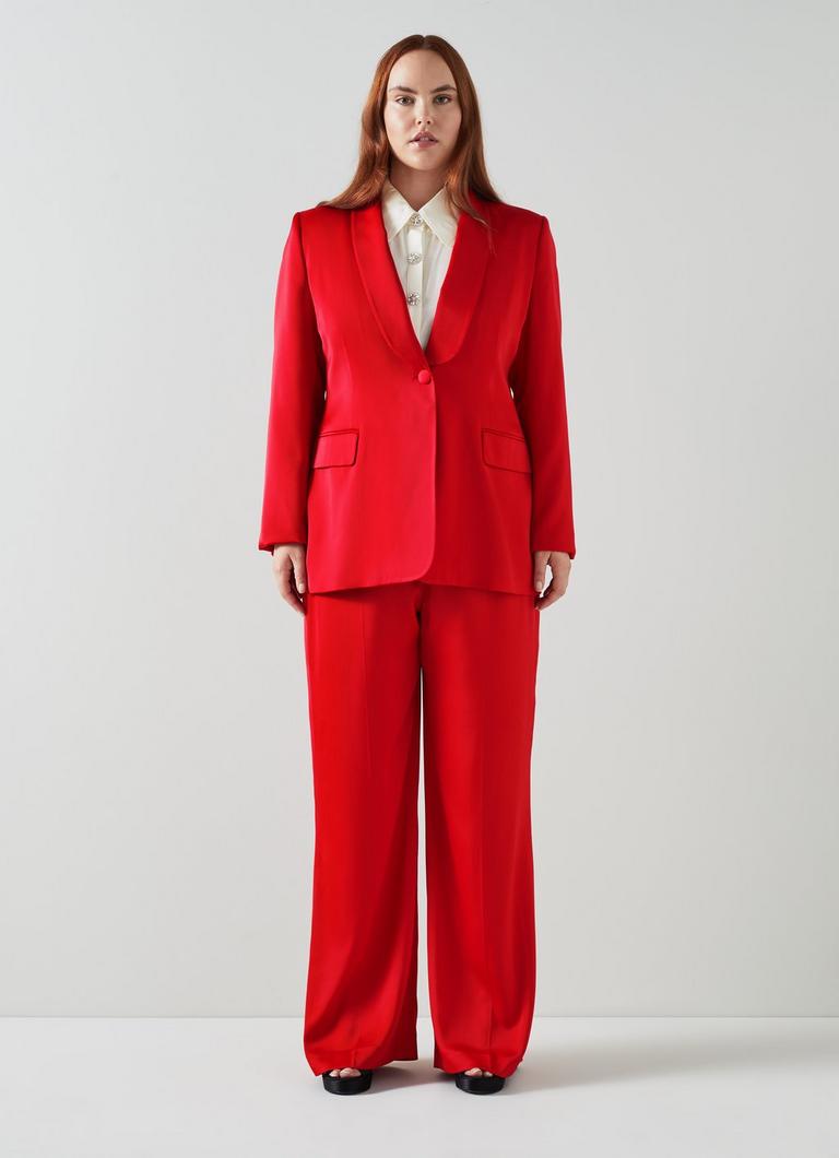 Red tuxedo online suit womens