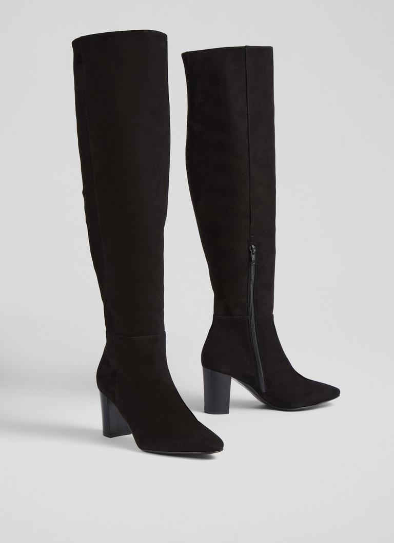 Di black suede over the knee boots shop