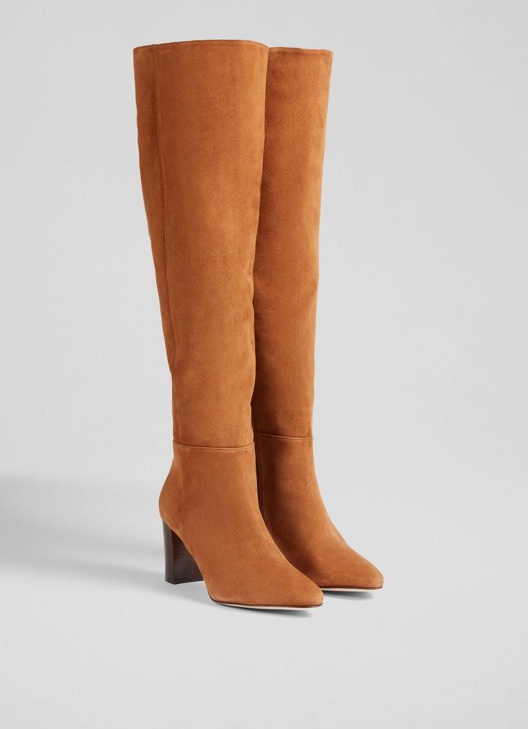 Courtney Tan Suede Over The Knee Boots Knee Boots Shoes Collections L.K.Bennett London