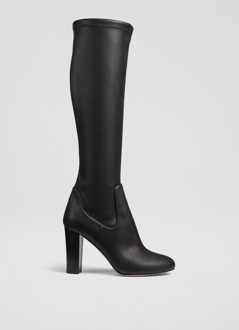 Knee high stretch boots uk hot sale