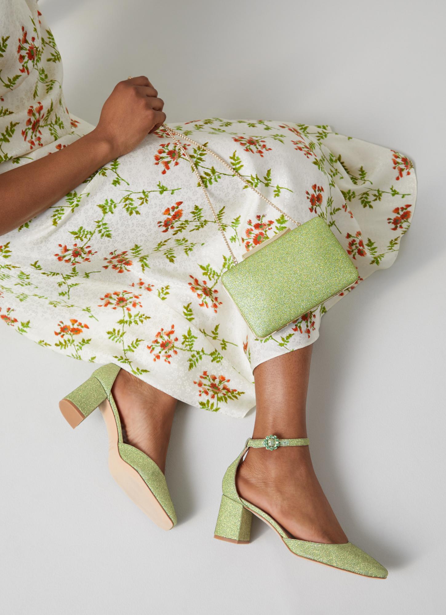 Darling Green Fine Glitter D'Orsay Courts