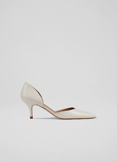 Harley Cream Leather D’Orsay Courts Neutral, Neutral