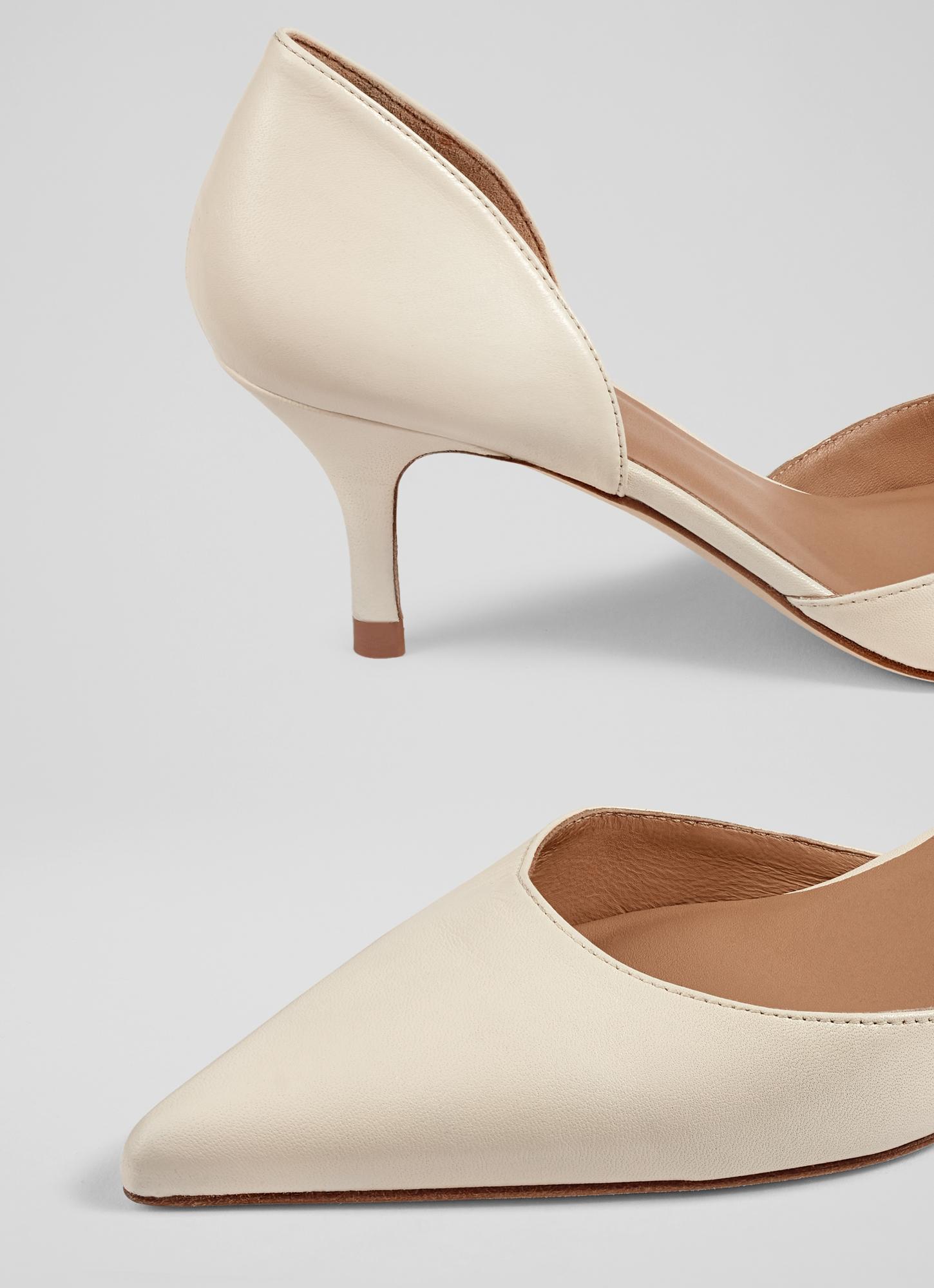 Cream mid hotsell heel shoes