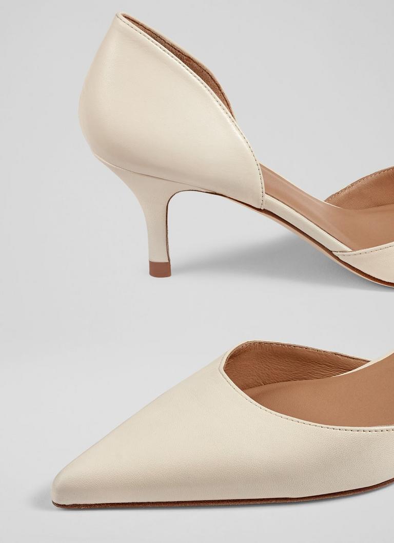 Harley Cream Leather D Orsay Courts