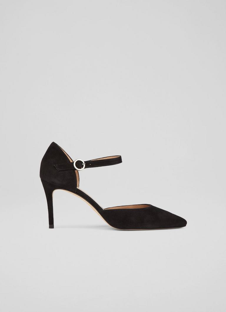 Pointed toe pumps hot sale with ankle strap