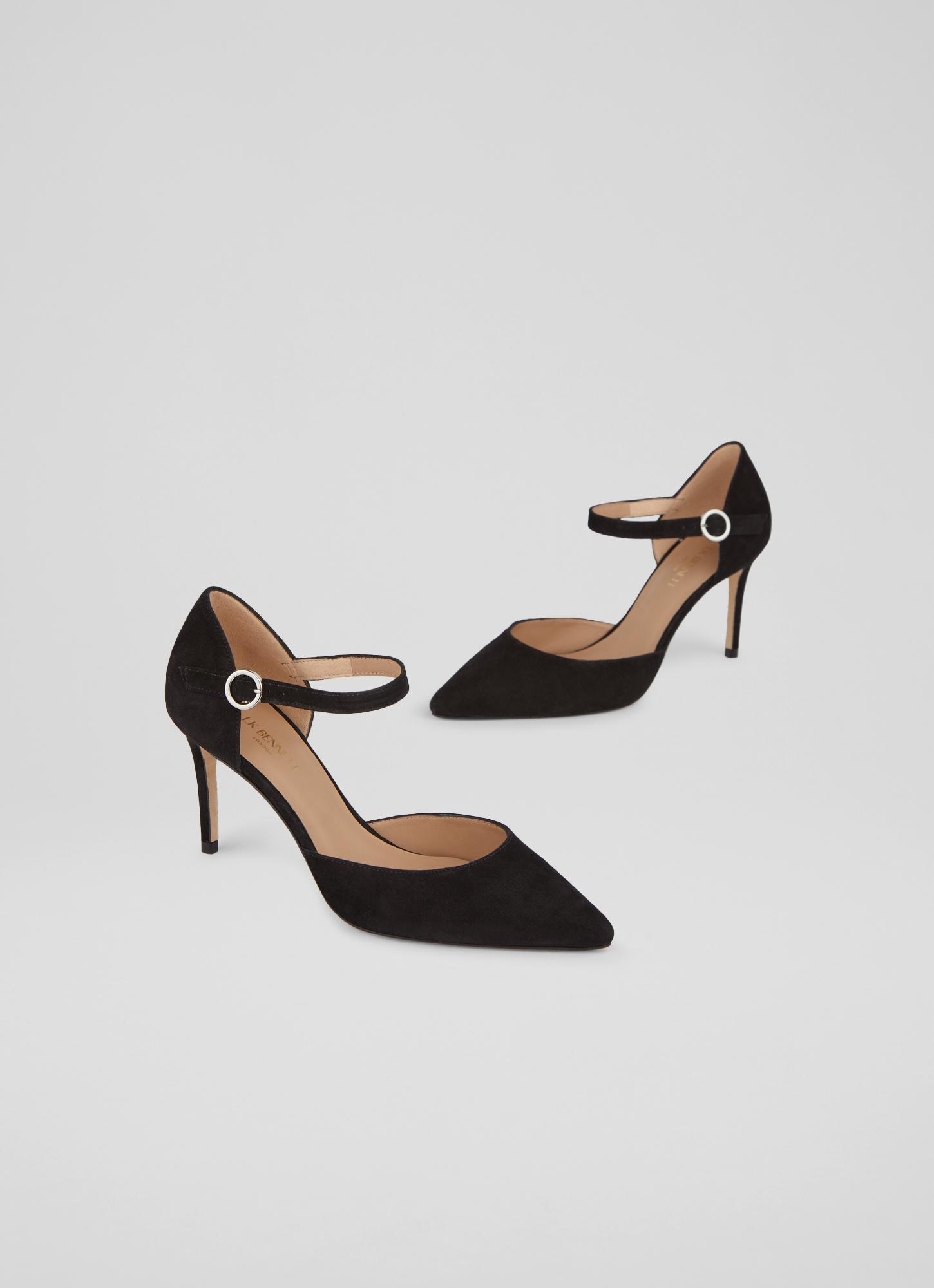 Black Suede Stiletto High Heel Sandals Open Toe Ankle Strap Thin High Heel  Fashion Women Sandals Black Dress Shoes - Women's Sandals - AliExpress