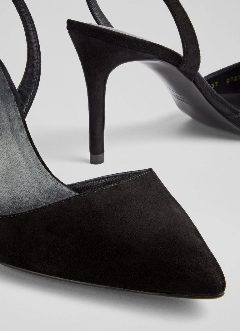 Grey and black sales heels