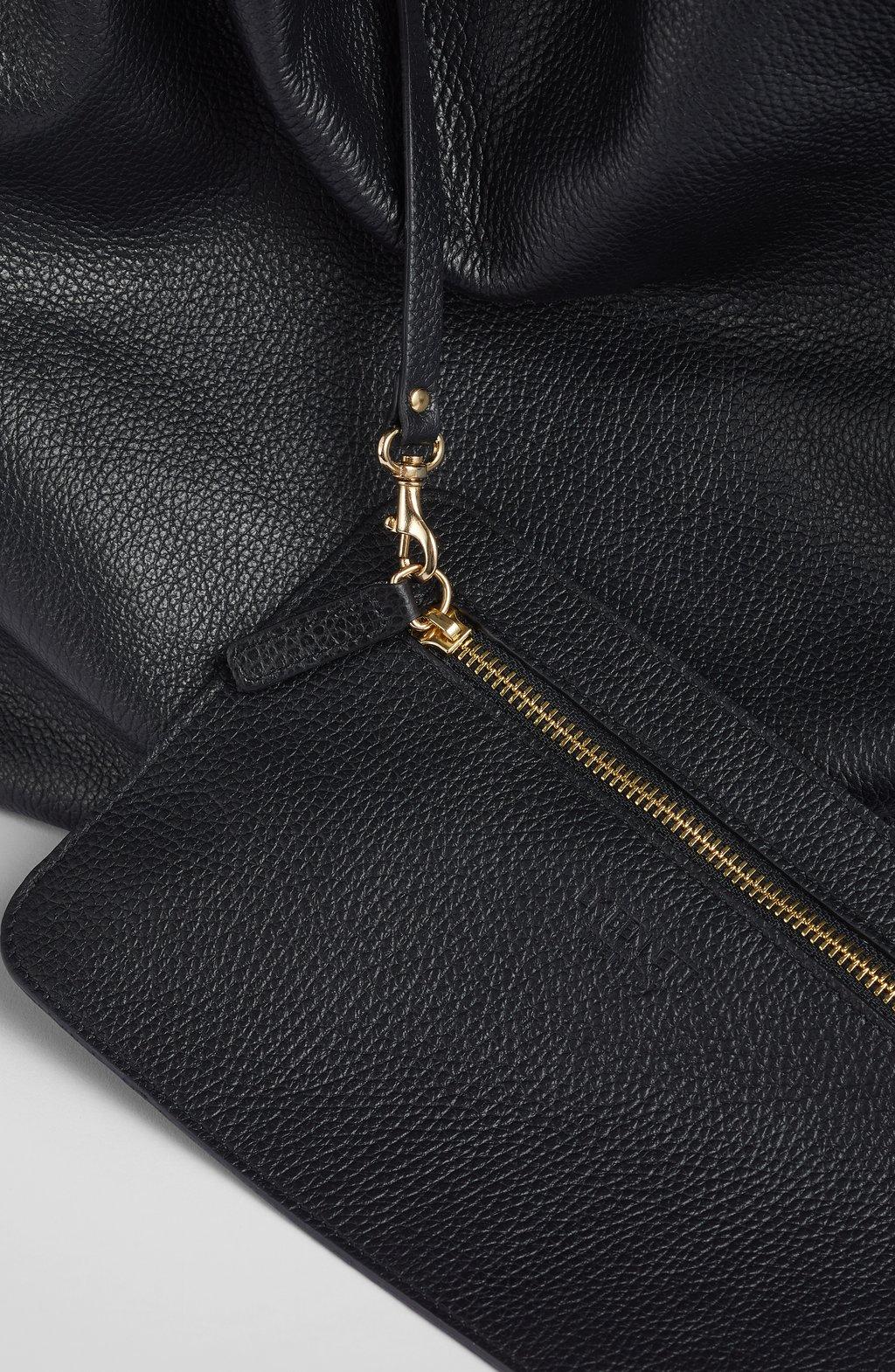 Black Leather Shoulder Bag