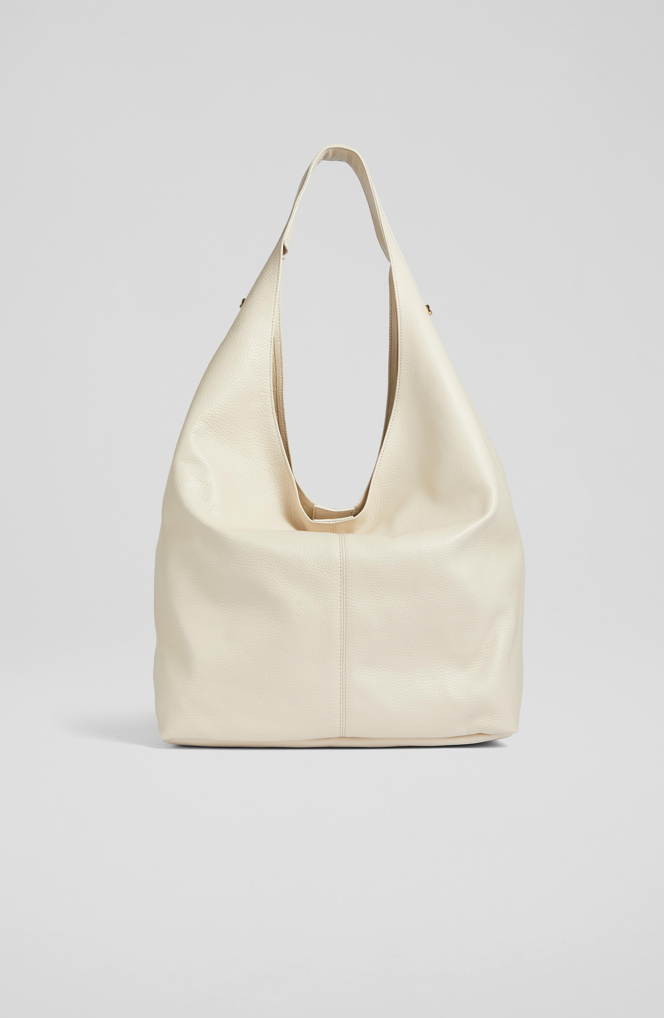 Soula Cream Leather Slouchy Shoulder Bag blackfriday