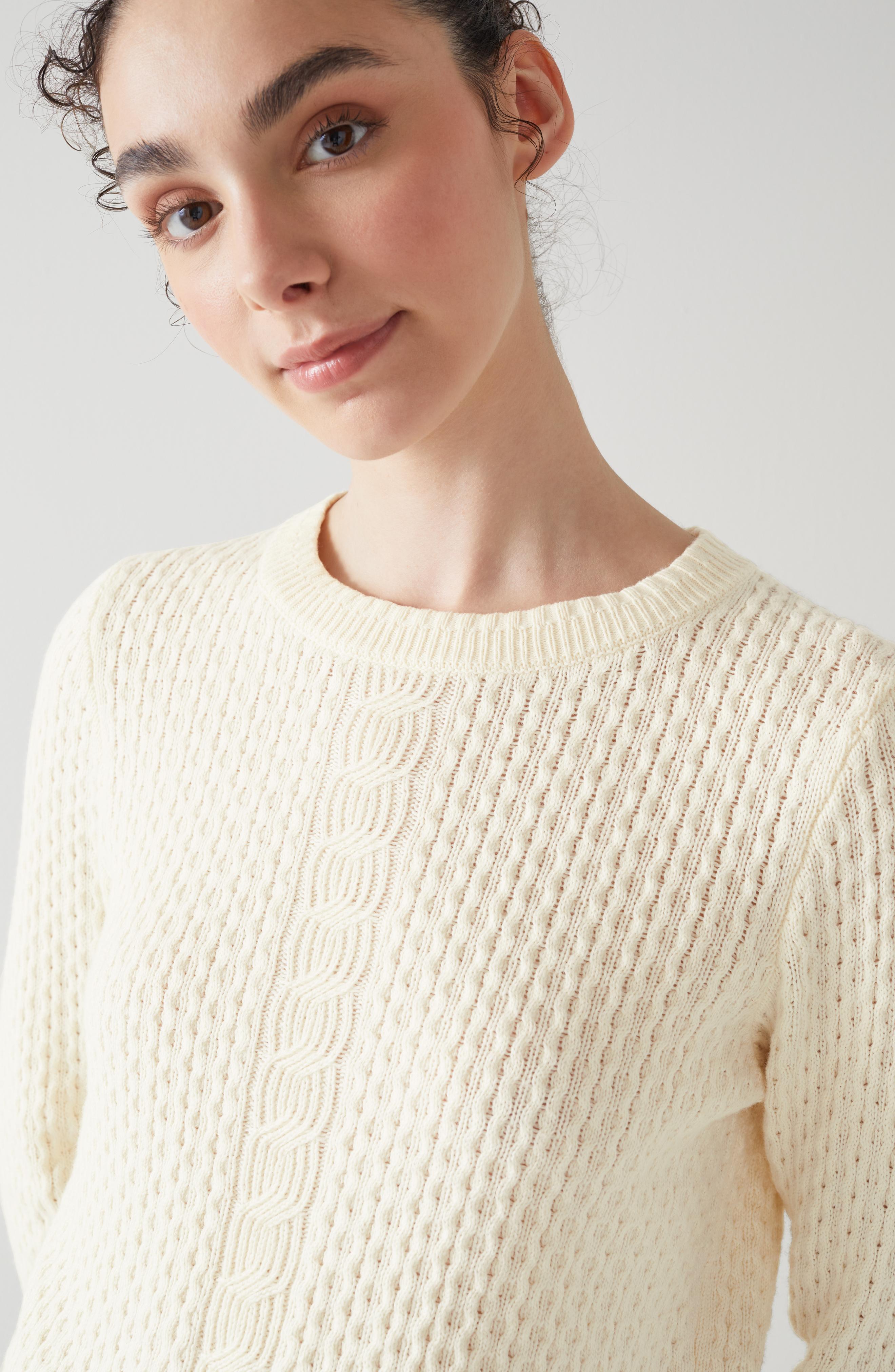 Corey Ivory Cotton-Sustainable Blend Knit Jumper | blackfriday