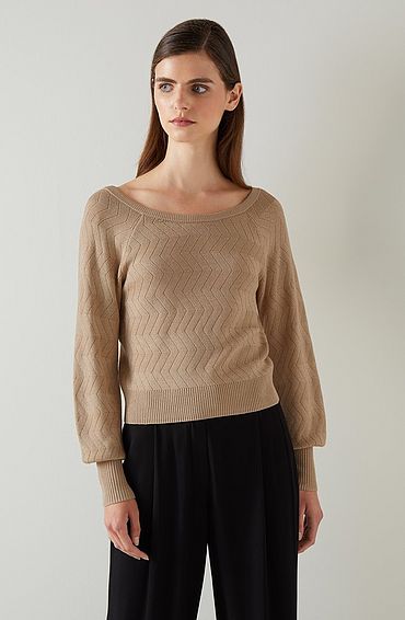 Goldie Gold Metallic Pointelle Jumper, Gold product