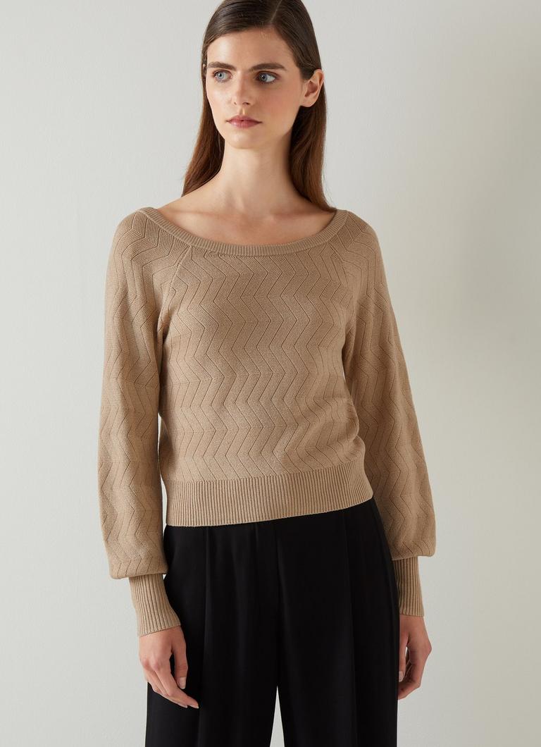 Gold knitwear top