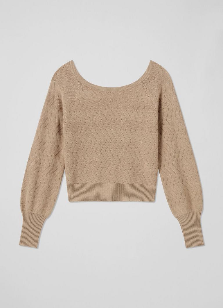 Goldie Gold Metallic Pointelle Jumper blackfriday L.K.Bennett