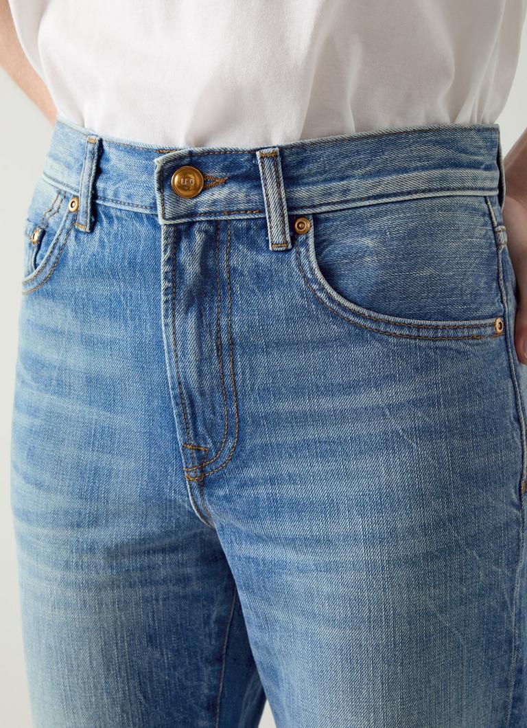 Fara Mid Indigo Denim Cropped Jeans Trousers Clothing