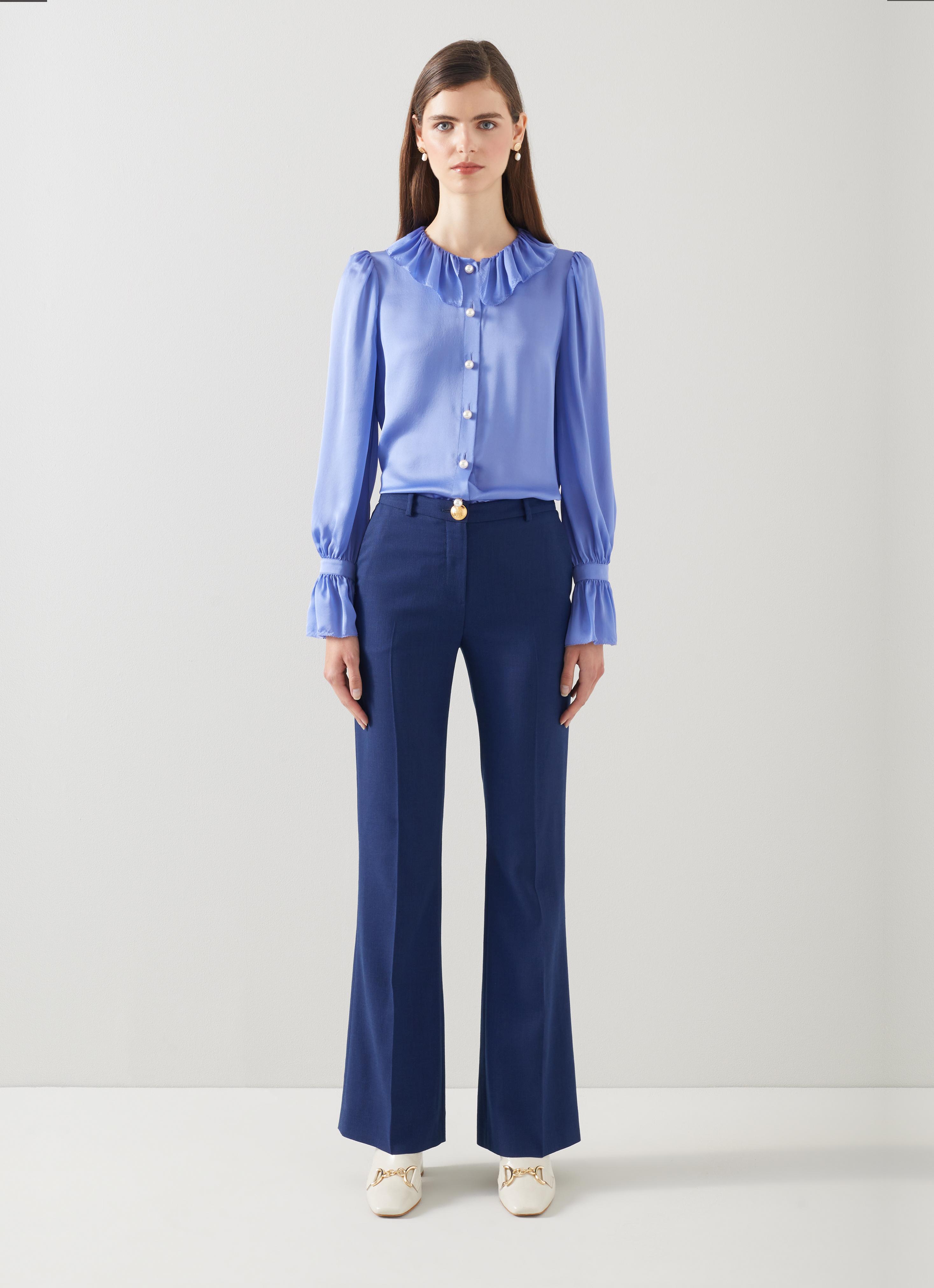 Kennedy Navy Trousers with  LENZING™ ECOVERO™ viscose