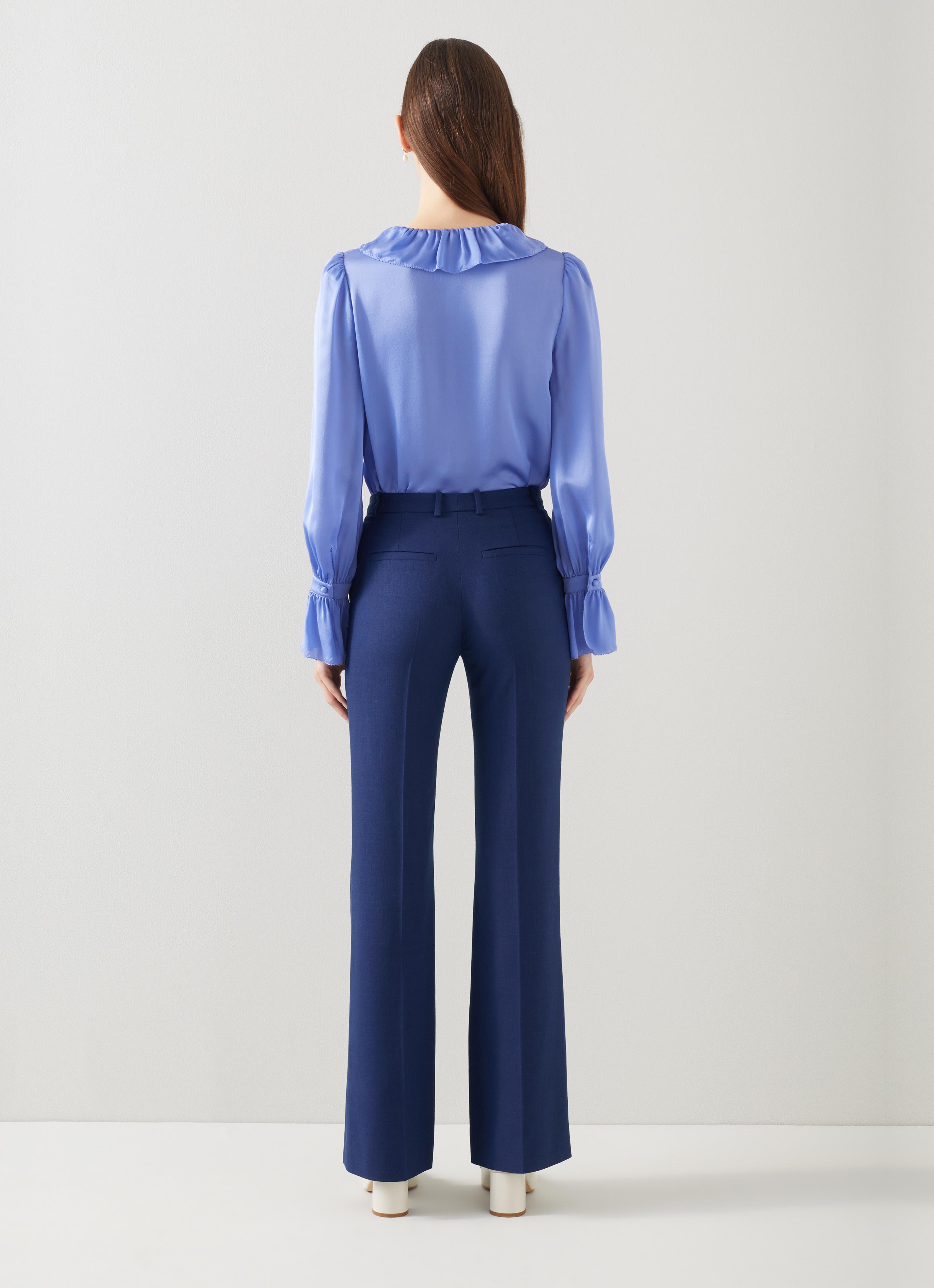 Kennedy Lenzing Ecovero Navy Tailored Trousers | LK Bennett