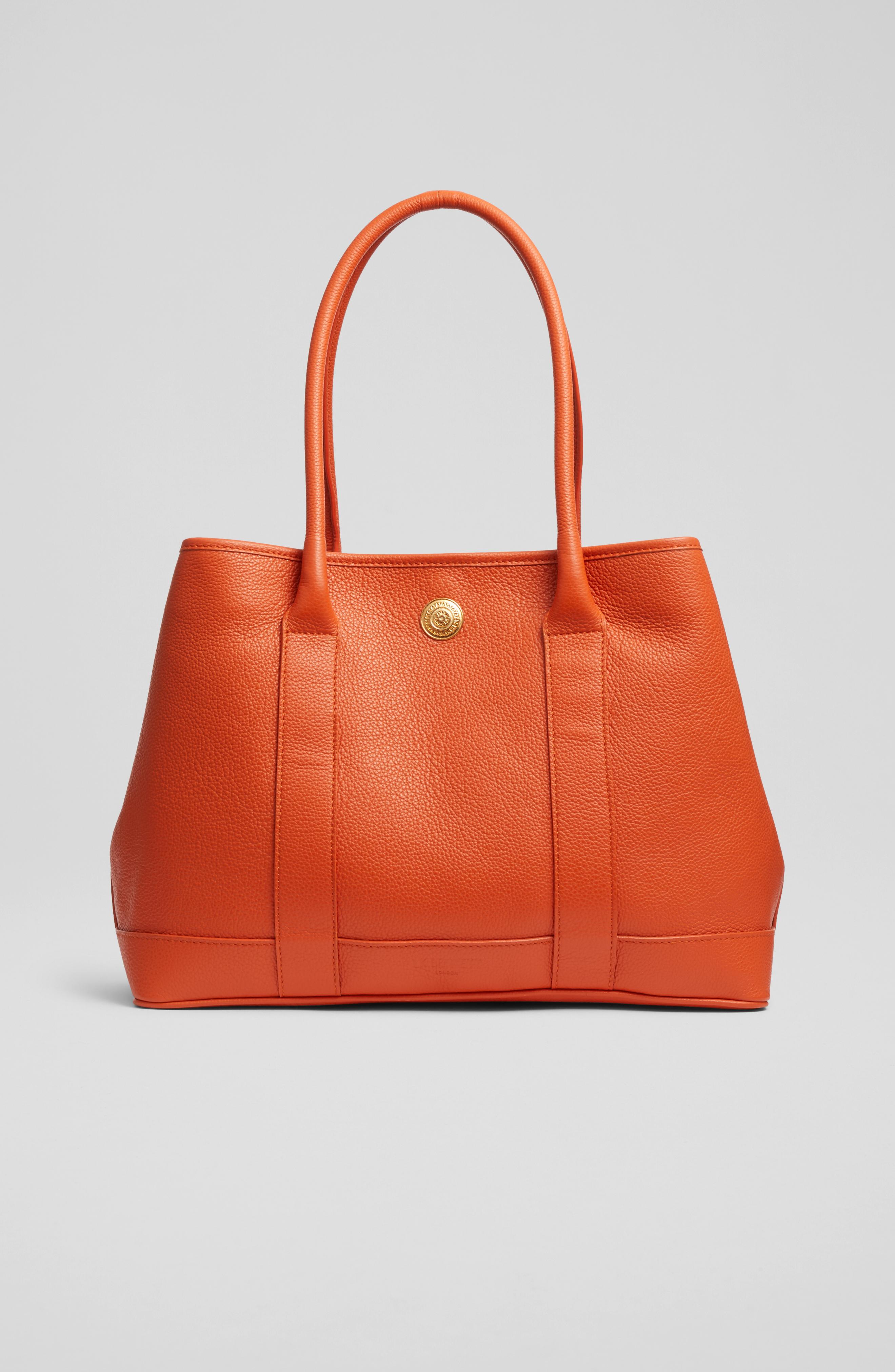 Laurie Orange Grainy Leather Tote Bag | The Archive Sale | L.K.