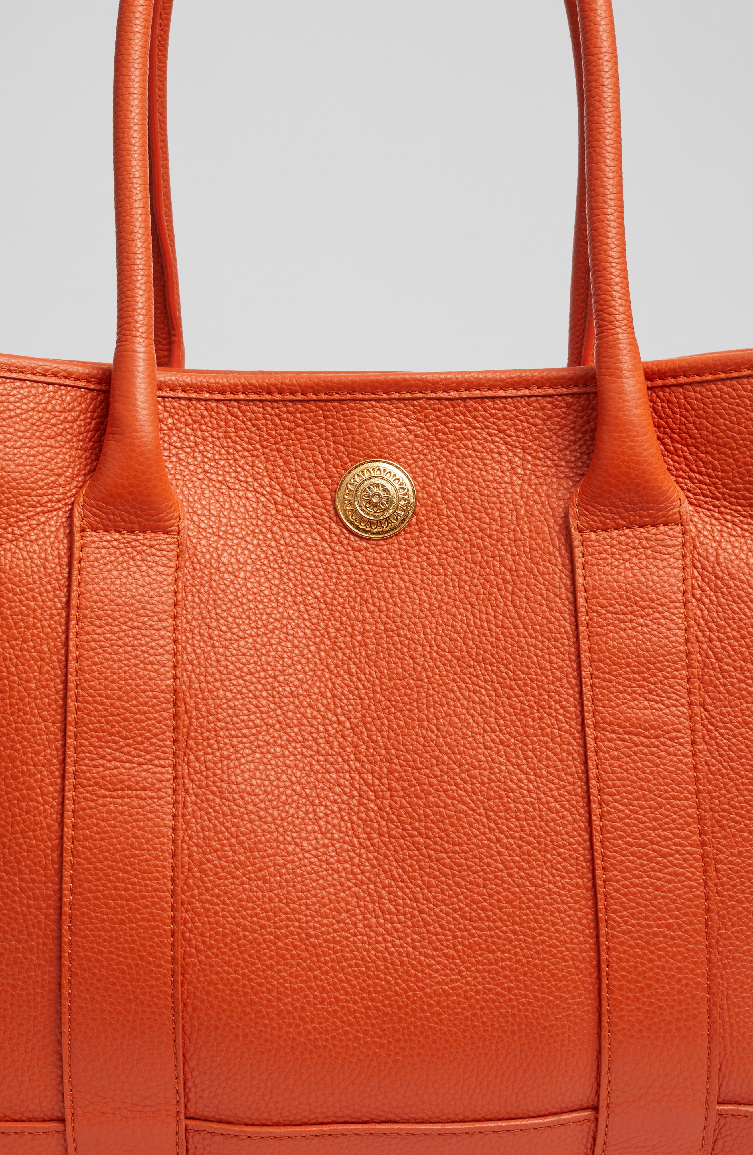 Laurie Orange Grainy Leather Tote Bag | The Archive Sale | L.K.