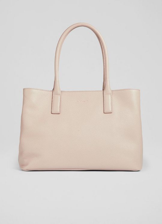 L.K.Bennett Lillian Taupe Grainy Leather Tote Bag Neutral, Neutral
