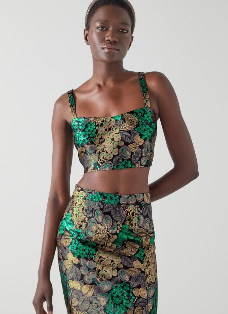 Crop top and skirt london best sale