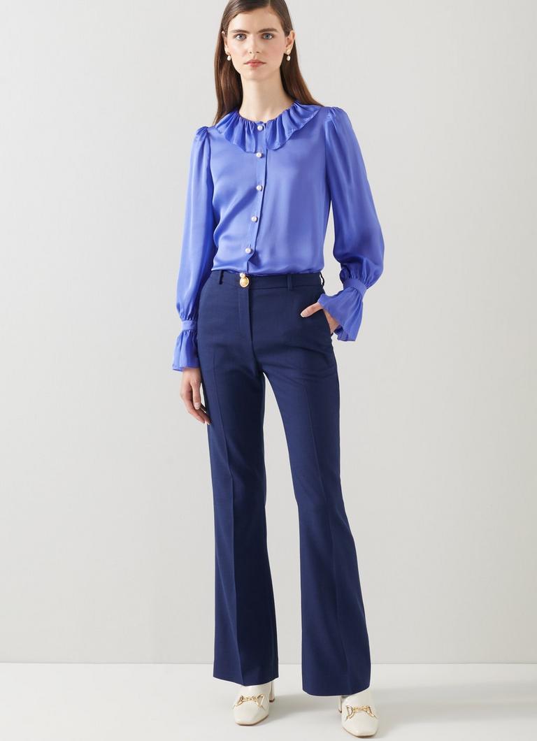 Women's ruffle 2025 collar blouse