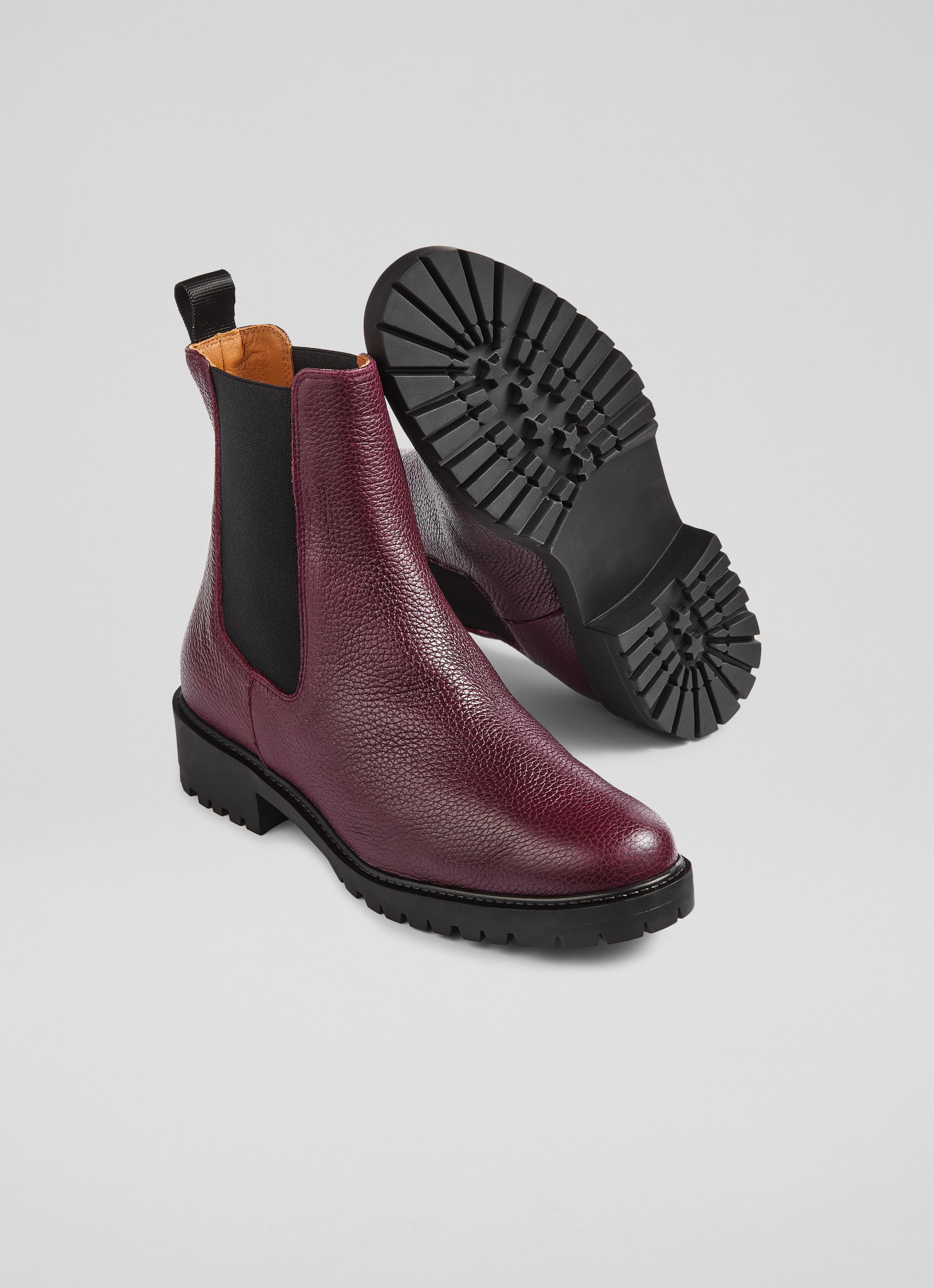 Cadea Wine Casual Tread Sole Boot Boots Shoes Sale