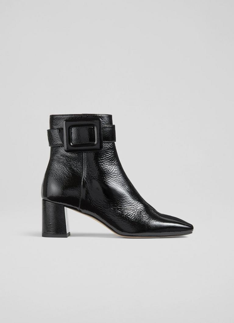 Lk bennett black ankle boots discount