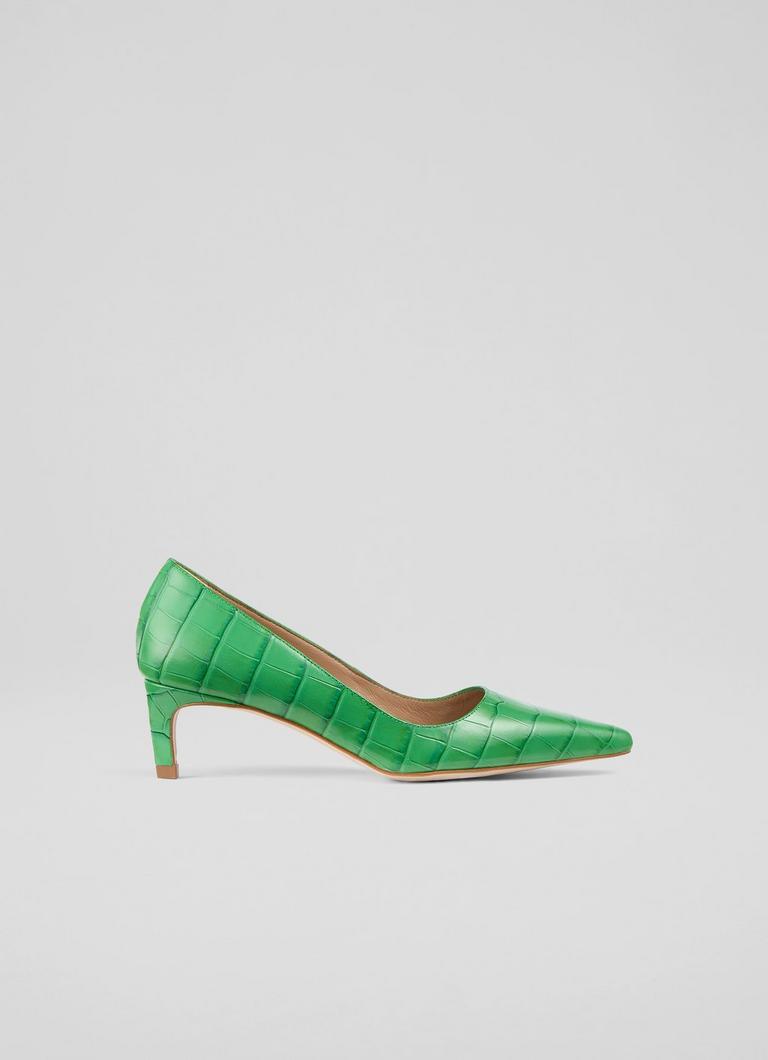 Green kitten heels discount