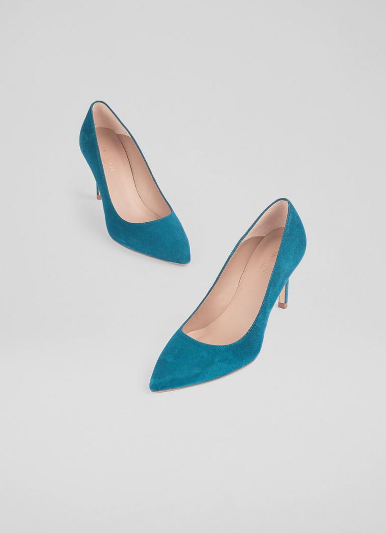 Dark teal pumps shop