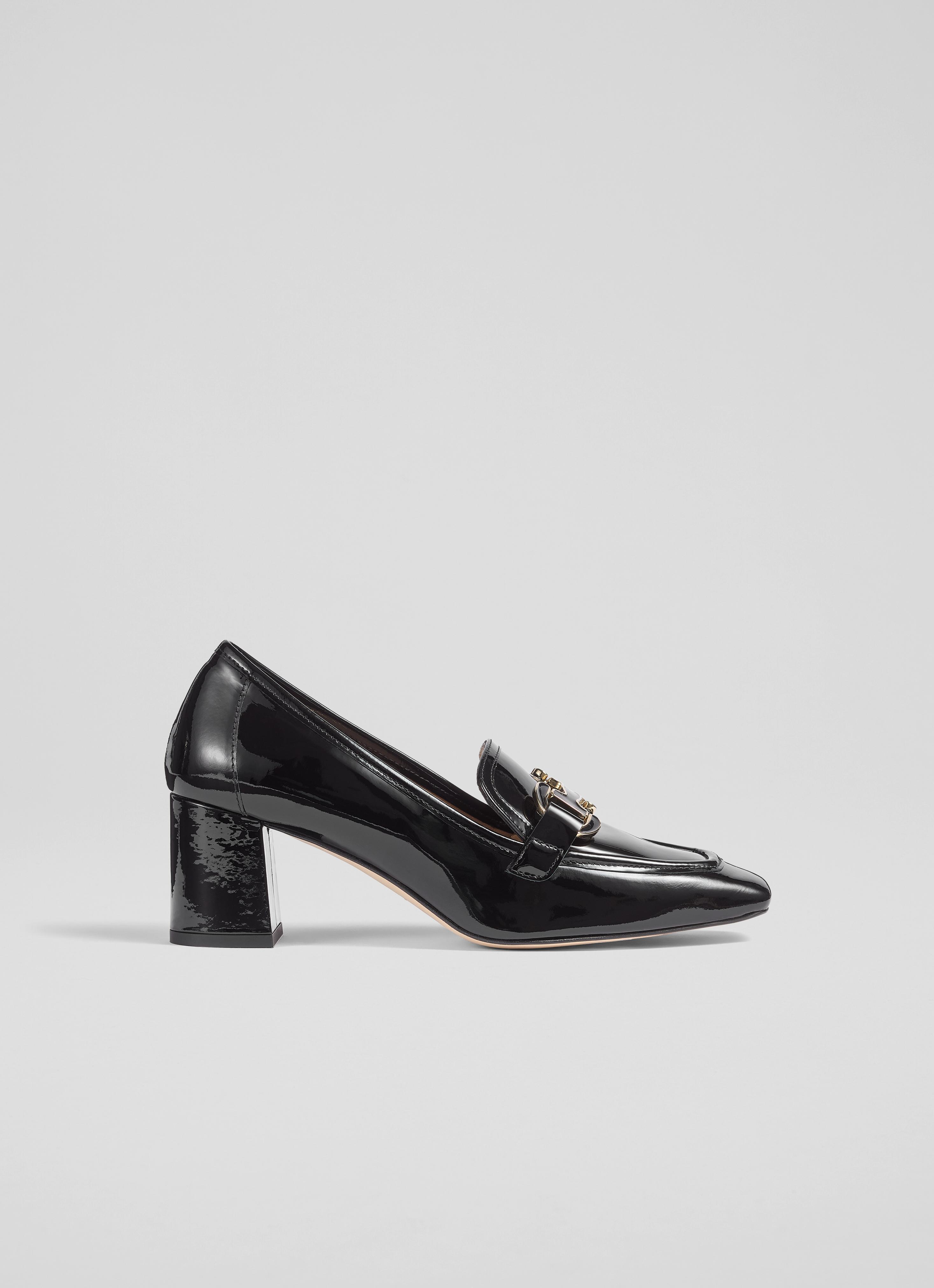 Luca Black Block Heel Snaffle Courts