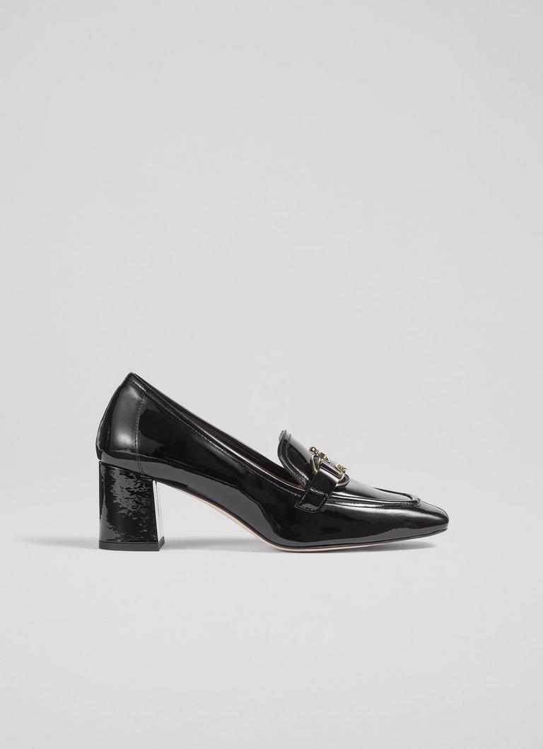 Luca Black Block Heel Snaffle Courts