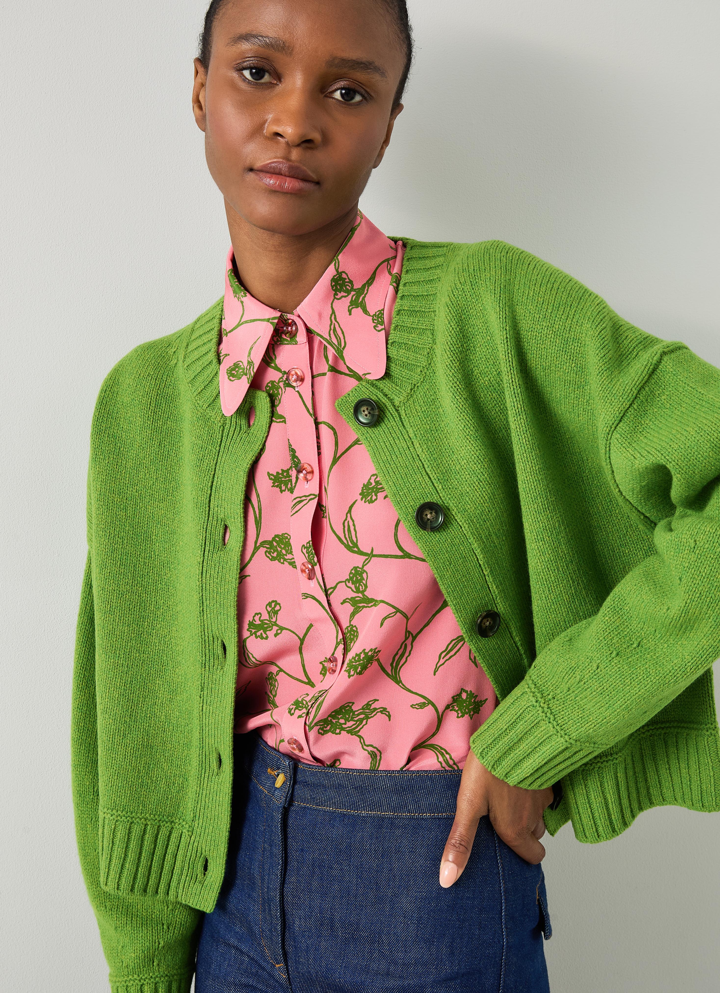 Amore Bright Green Short Cardigan | Clothing | Sale | Collections