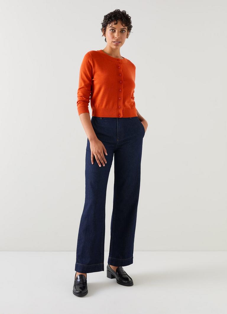 Connie Burnt Orange Cardigan Clothing Collections L.K.Bennett London