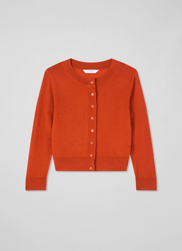 Connie Burnt Orange Cardigan Clothing Collections L.K.Bennett London