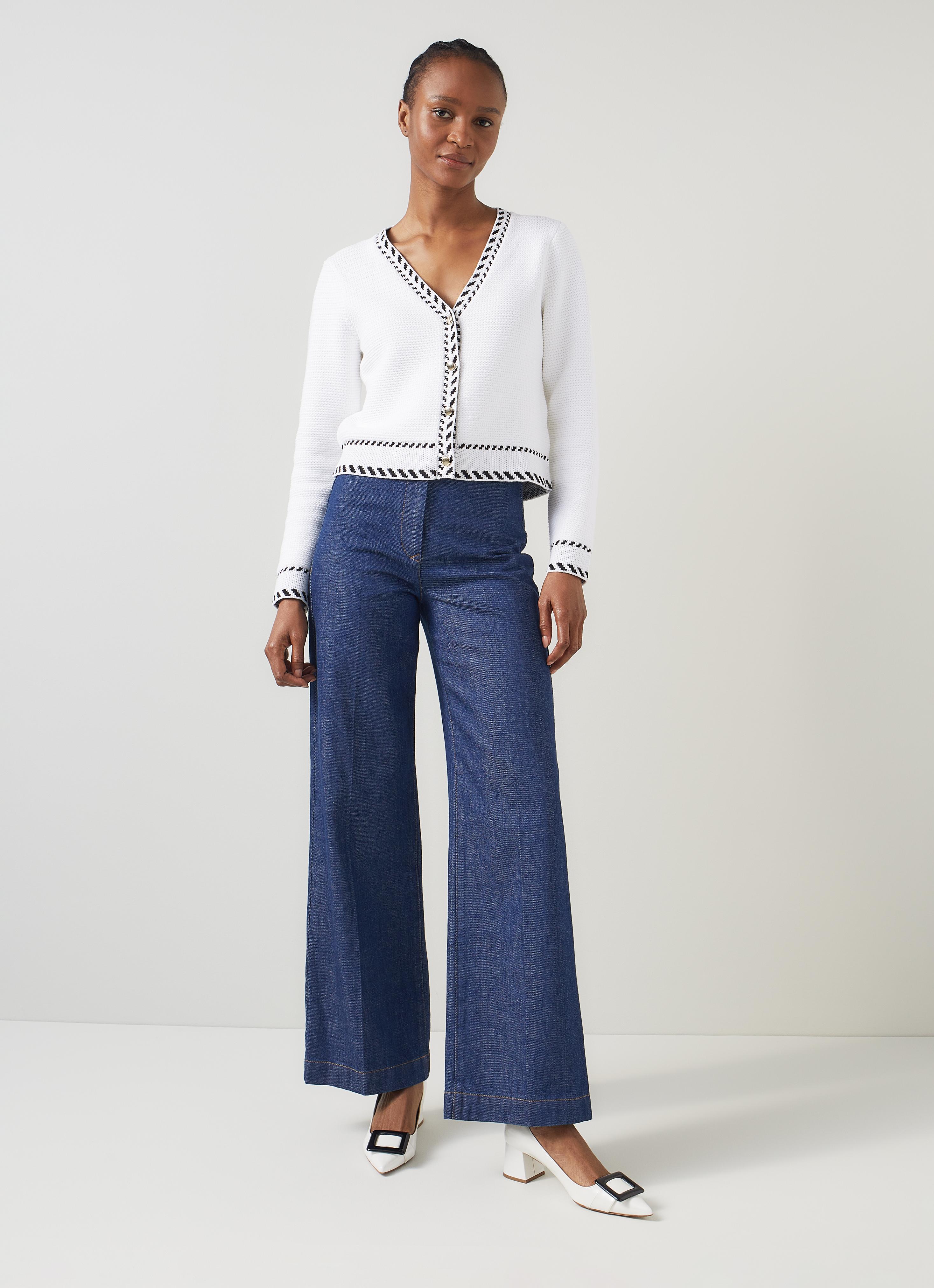 River Cream & Black Boxy Textured Cardigan | Cardigans | L.K.