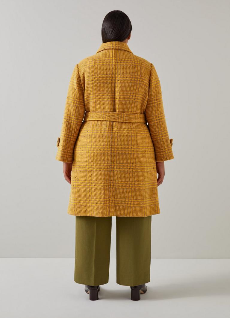 Mustard check coat discount