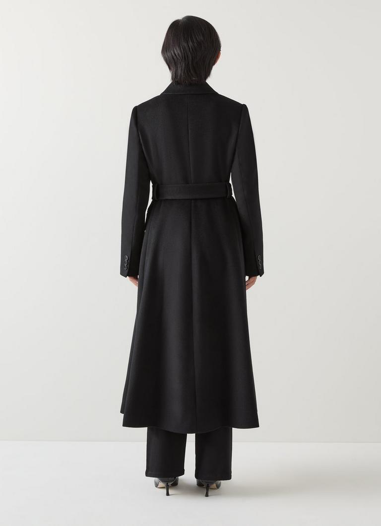 Christie Petite Black Belted Wool Coat Coats Jackets Clothing Collections L.K.Bennett London