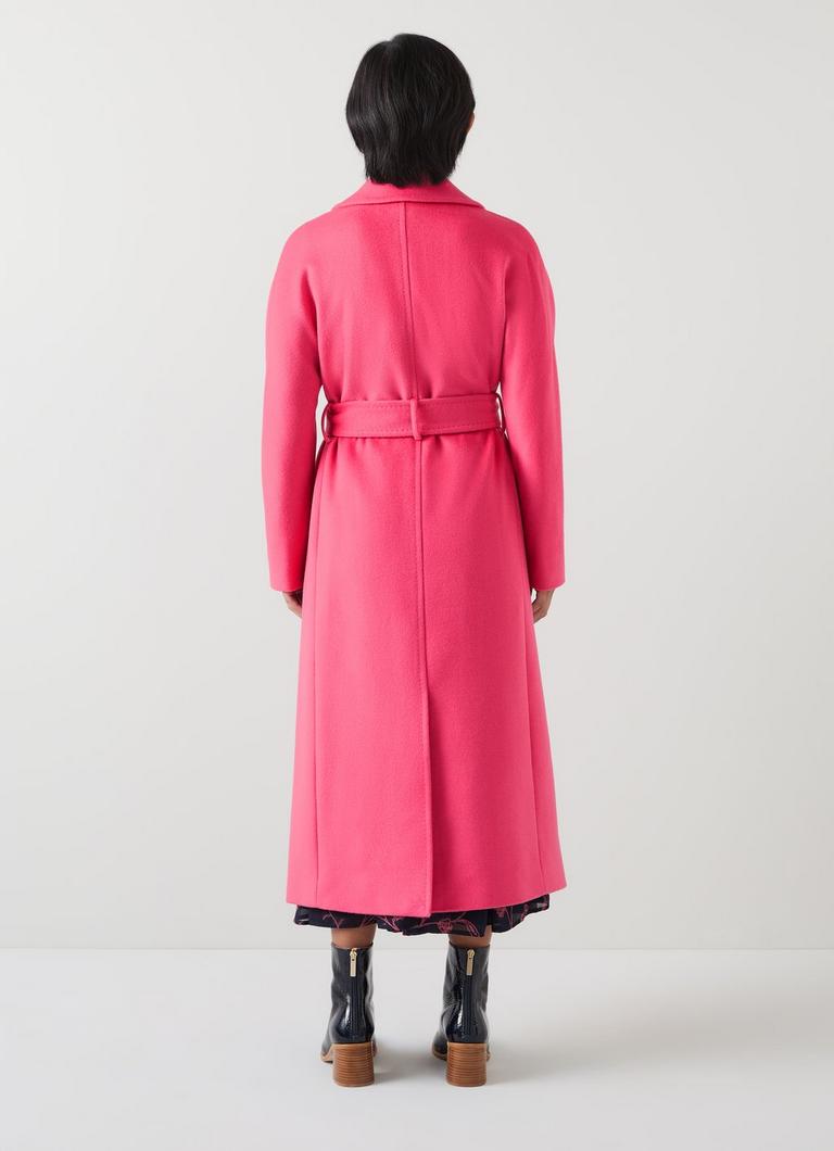 Frances Petite Pink Maxi Wool Coat Coats Jackets Clothing Collections L.K.Bennett London