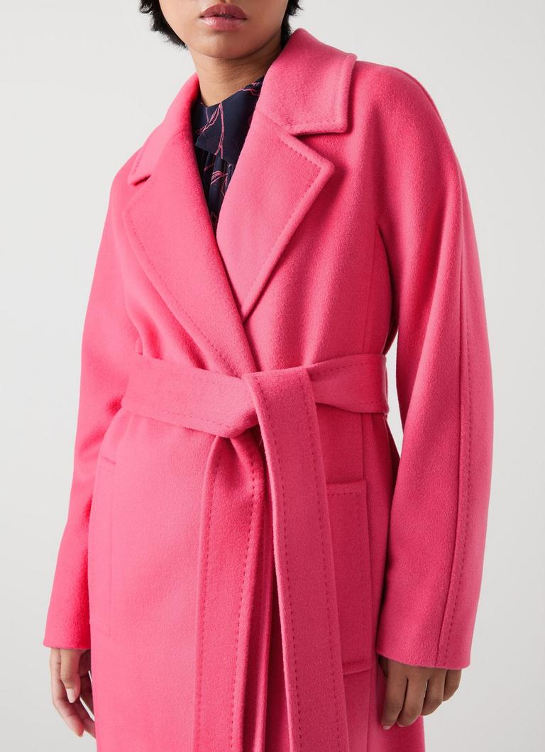 Frances Petite Pink Maxi Wool Coat Coats Jackets Clothing Collections L.K.Bennett London