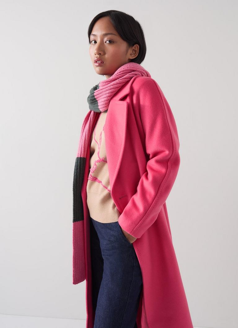 Pink wool coat petite hot sale