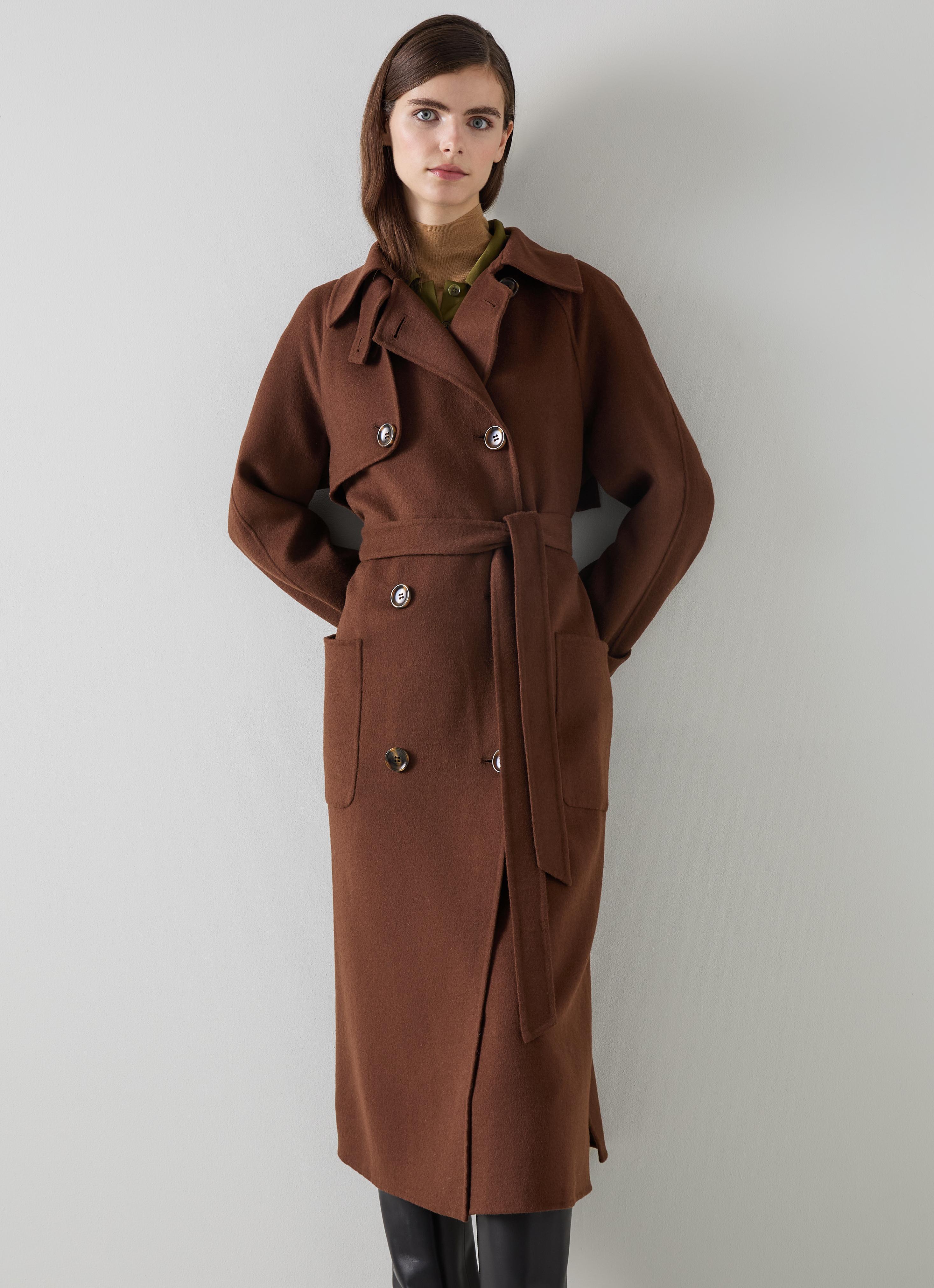 Lawrence Chocolate Wool Trench | Clothing | Sale | Collections