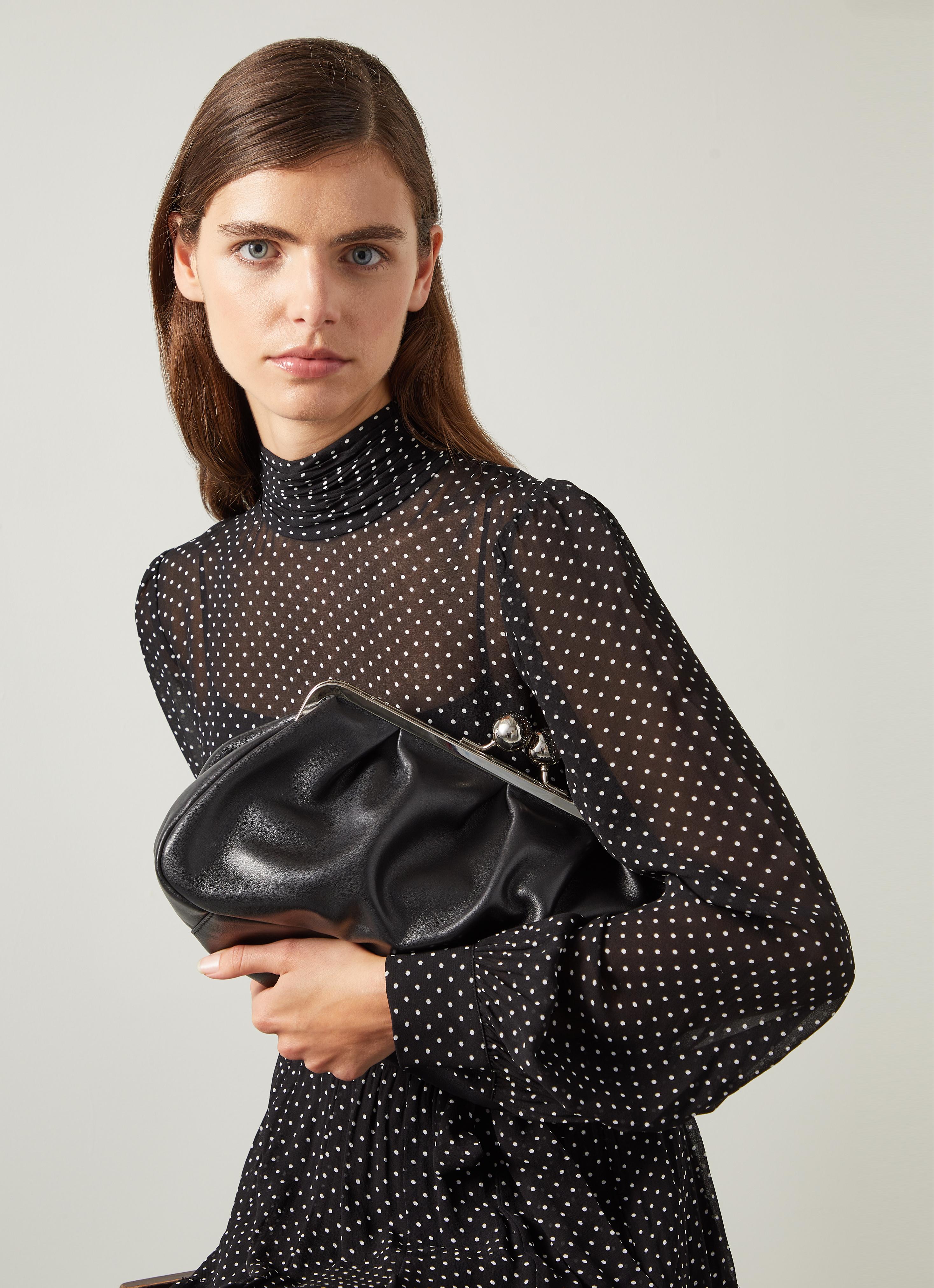 Lana Black Large Snaplock Clutch Bag | Handbags | Sale