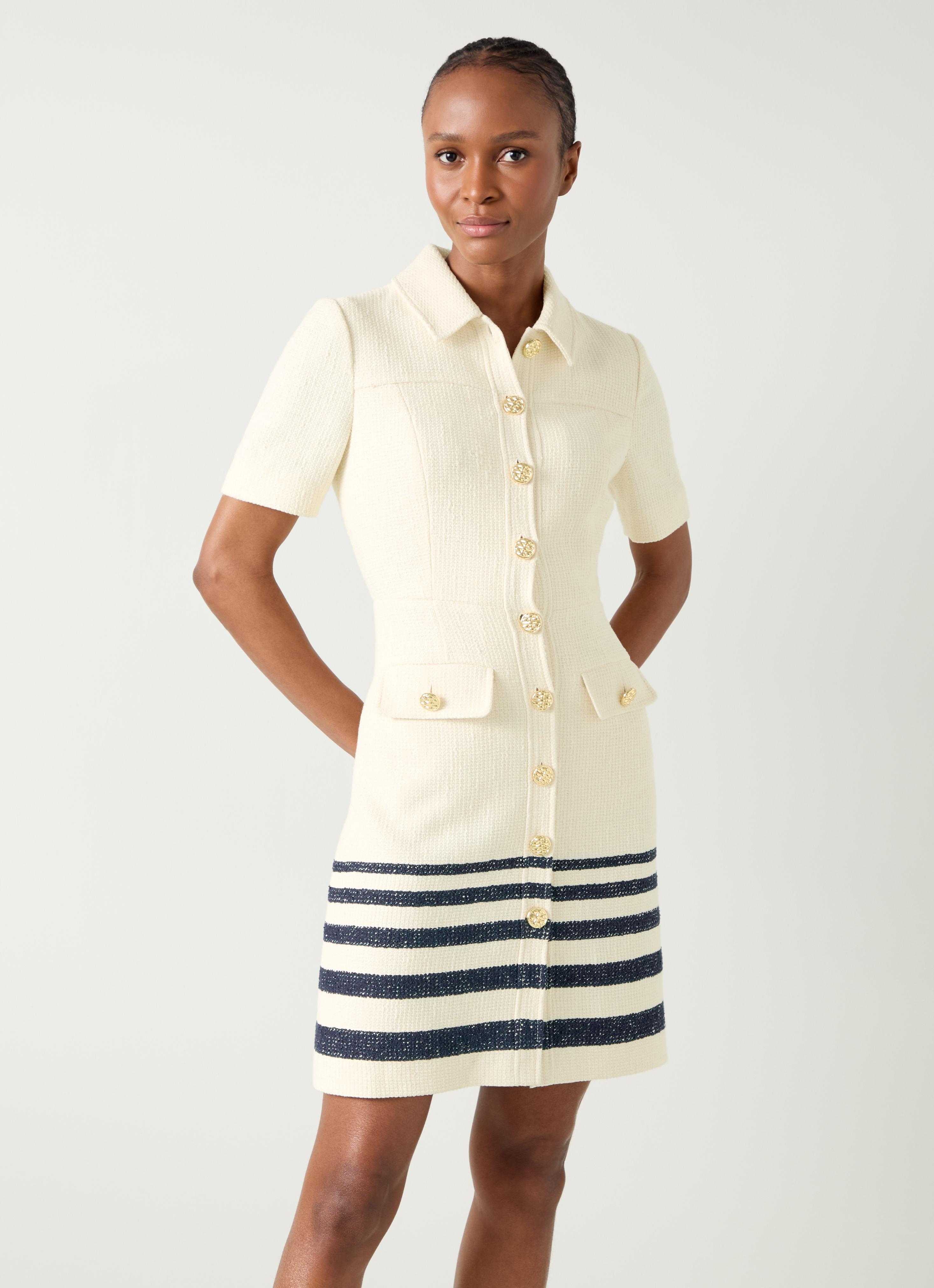 birthdaybash【SUMMER TWEED I LINE DRESS】 TWEED LONG TIGHT DRESS - BIRTHDAY BASH