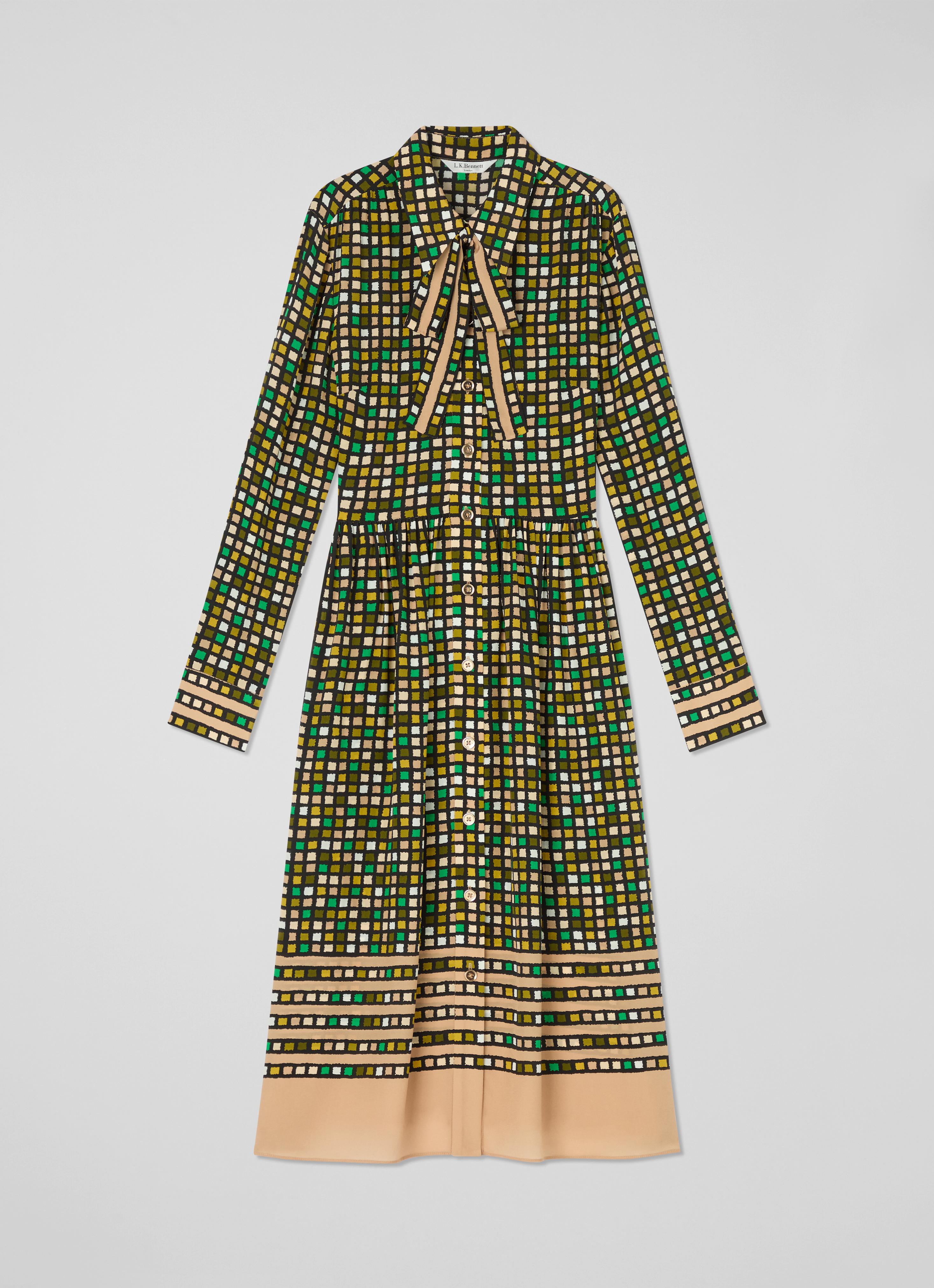 green emerald velvet dress Geometric Print Shirt Dress | Best Online Women's Boutique
