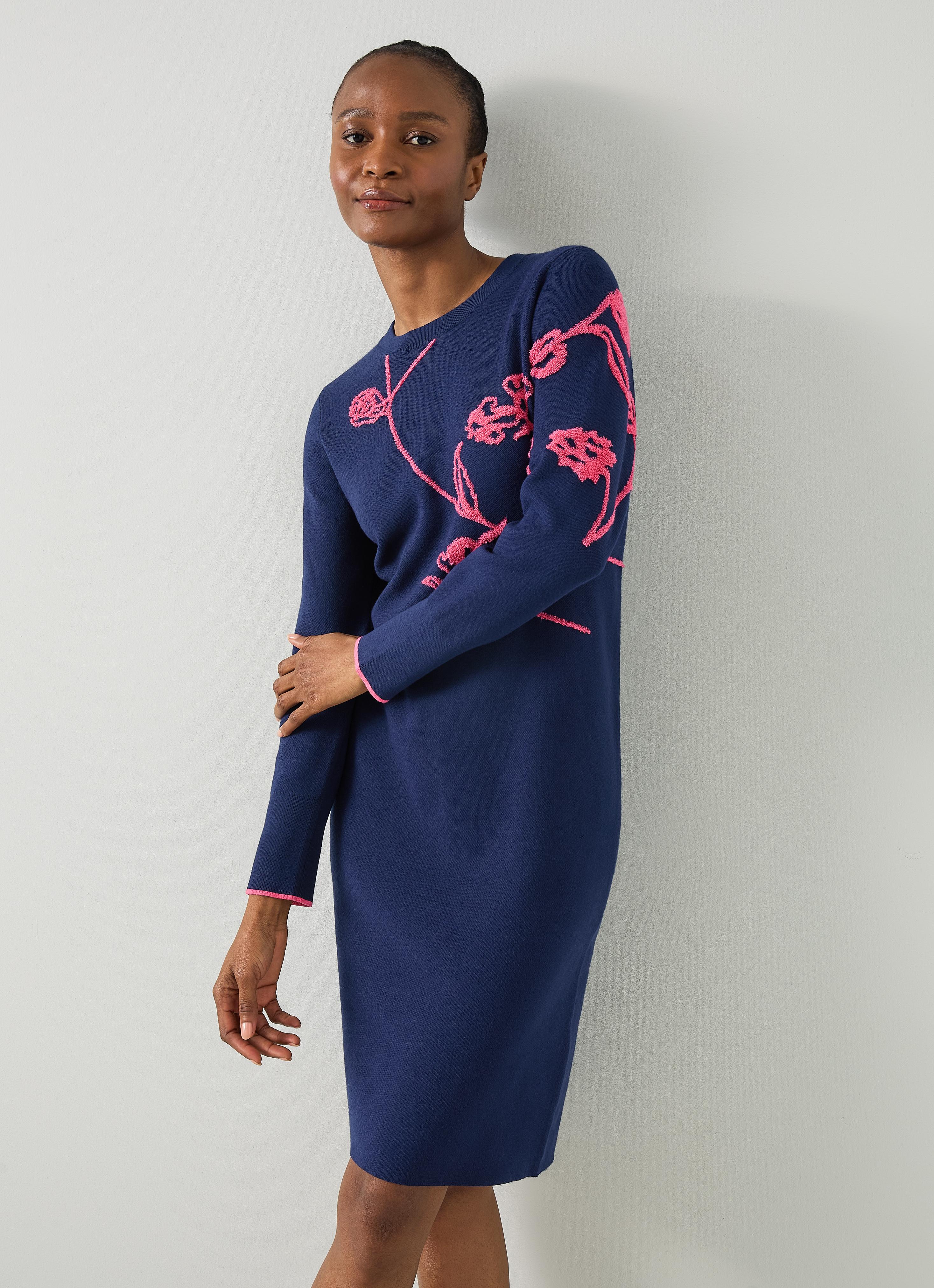 Henry Floral Knit LENZING™ ECOVERO™ Viscose Jumper Dress