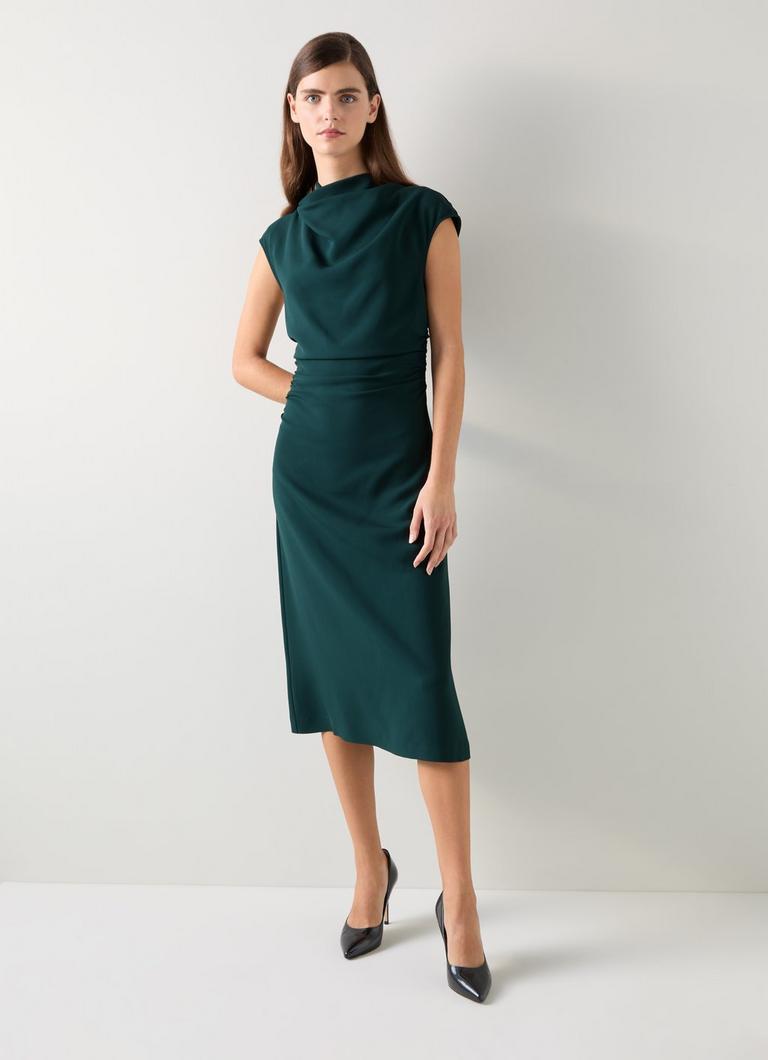 Kim Cap Sleeve Crepe Dress LKB Conscious Collections L.K.Bennett London